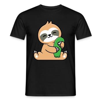 Zucchini - Männer T-Shirt - Schwarz - Vorne - AI Model Male 178 light (178cm)