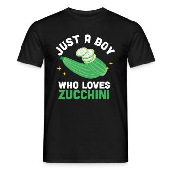 Zucchini - Männer T-Shirt - Schwarz - Vorne - AI Model Male 178 light (178cm)