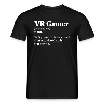 Cadeau VR de réalité virtuelle - T-shirt homme - noir - Devant - AI Model Male 178 light (178cm)
