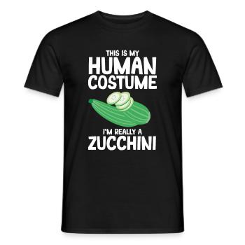 Zucchini - Männer T-Shirt - Schwarz - Vorne - AI Model Male 178 light (178cm)