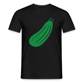 Zucchini - Männer T-Shirt - Schwarz - Vorne - AI Model Male 178 light (178cm)