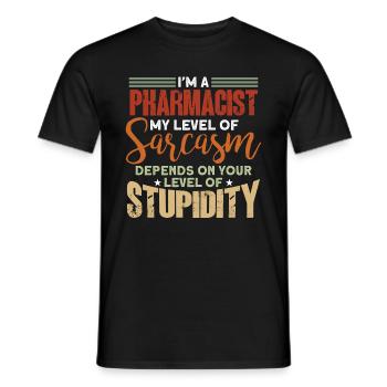 Pharmacien - T-shirt homme - noir - Devant - AI Model Male 178 light (178cm)