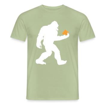 Bigfoot Waffle - Men's T-Shirt - sage - Front - AI Model Male 178 light (178cm)