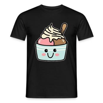 Froyo - Männer T-Shirt - Schwarz - Vorne - AI Model Male 178 light (178cm)