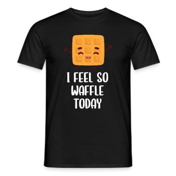 Je me sens tellement gaufrée aujourd’hui - T-shirt homme - noir - Devant - AI Model Male 178 light (178cm)