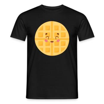 Mignon gaufre Doodle - T-shirt homme - noir - Devant - AI Model Male 178 light (178cm)
