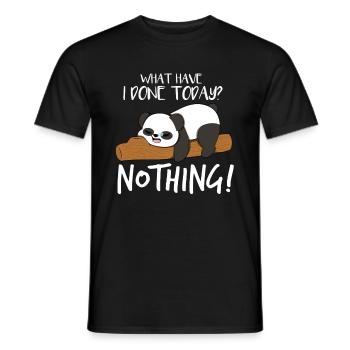 Do nothing panda sleep - Men's T-Shirt - black - Front - AI Model Male 178 light (178cm)