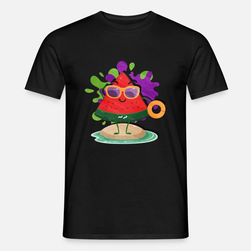 Wassermelone - Männer T-Shirt - Schwarz