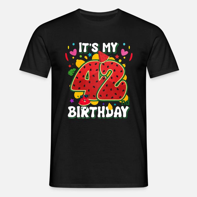 42e anniversaire Pastèque - T-shirt Homme - noir