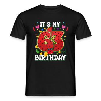 63rd Birthday Watermelon - Men's T-Shirt - black - Front - AI Model Male 178 light (178cm)