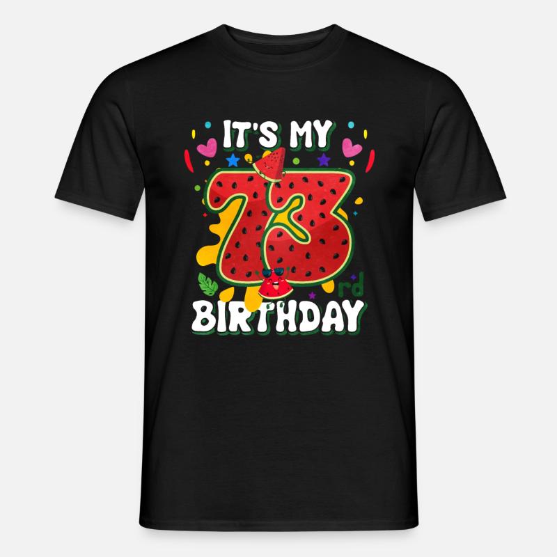 73e anniversaire de la pastèque - T-shirt homme - noir