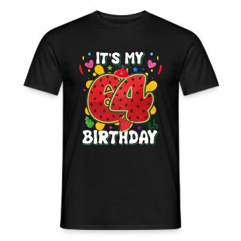 64. Geburtstag Wassermelone - Männer T-Shirt - Schwarz - Vorne - AI Model Male 178 light (178cm)
