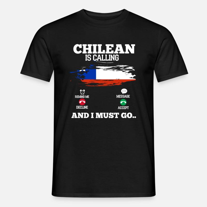 Chile - Männer T-Shirt - Schwarz