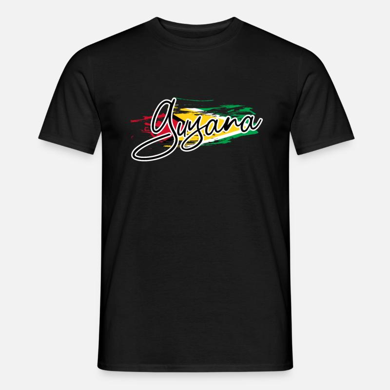 Guyana - Männer T-Shirt - Schwarz