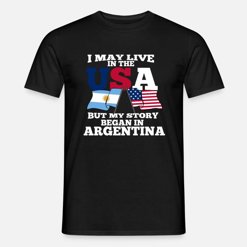 Argentinien - Männer T-Shirt - Schwarz