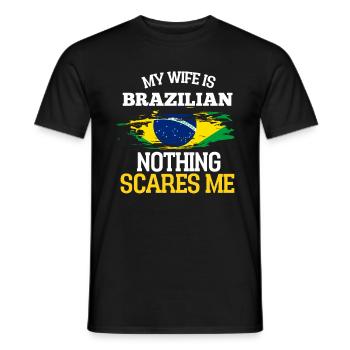 Brasilien - Männer T-Shirt - Schwarz - Vorne - AI Model Male 178 light (178cm)