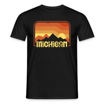 Michigan - T-shirt homme - noir - Devant - AI Model Male 178 light (178cm)