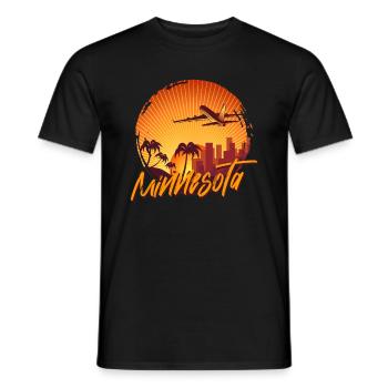 Minnesota - T-shirt homme - noir - Devant - AI Model Male 178 light (178cm)