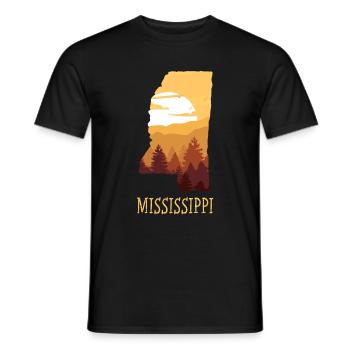 Mississippi - T-shirt homme - noir - Devant - AI Model Male 178 light (178cm)