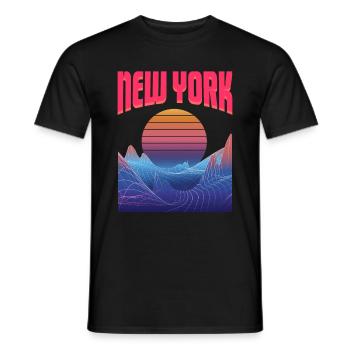 New York - T-shirt homme - noir - Devant - AI Model Male 178 light (178cm)