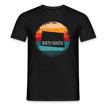 North Dakota - Männer T-Shirt - Schwarz - Vorne - AI Model Male 178 light (178cm)