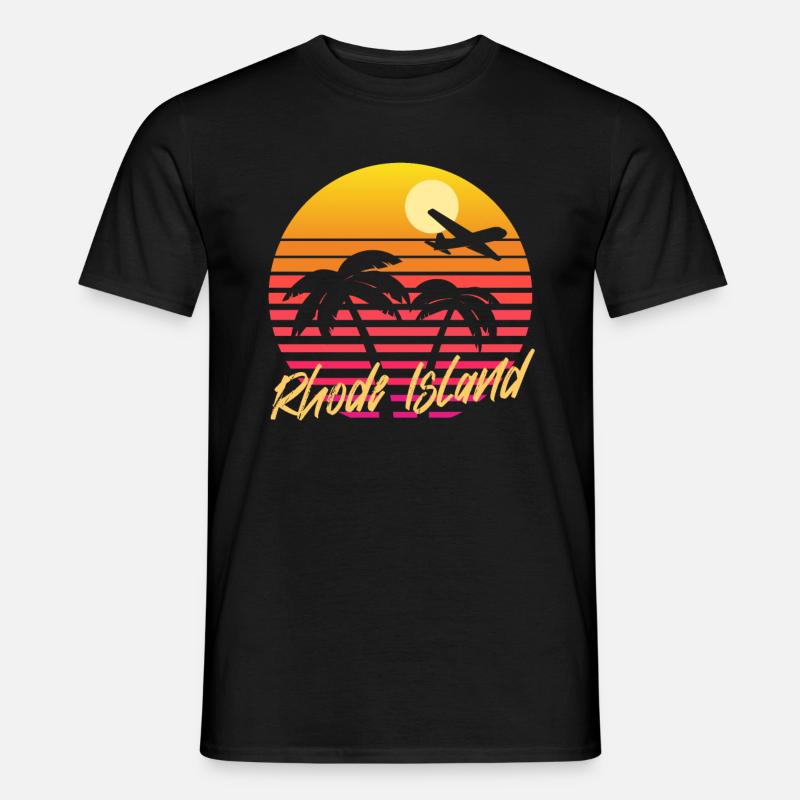 Rhode Island - Männer T-Shirt - Schwarz
