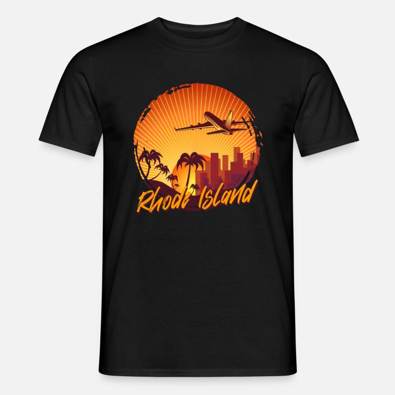 Rhode Island - Männer T-Shirt - Schwarz
