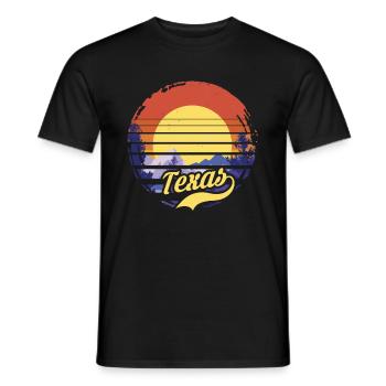 Texas - Men's T-Shirt - black - Front - AI Model Male 178 light (178cm)