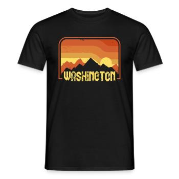 Washington - Männer T-Shirt - Schwarz - Vorne - AI Model Male 178 light (178cm)