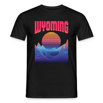 Wyoming - Men's T-Shirt - black - Front - AI Model Male 178 light (178cm)