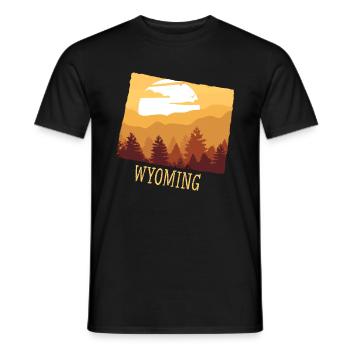 Wyoming - Men's T-Shirt - black - Front - AI Model Male 178 light (178cm)