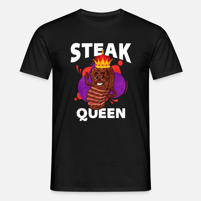 Steak - Männer T-Shirt - Schwarz