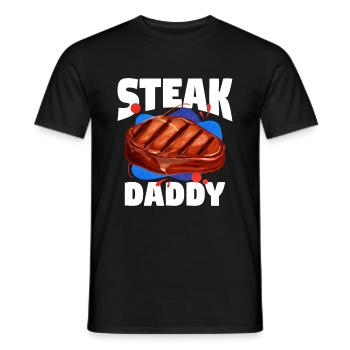 Steak - Männer T-Shirt - Schwarz - Vorne - AI Model Male 178 light (178cm)