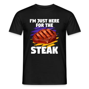 Steak - Männer T-Shirt - Schwarz - Vorne - AI Model Male 178 light (178cm)