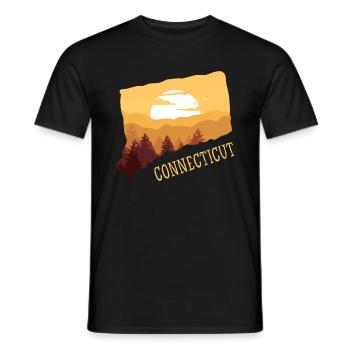 Connecticut - Men's T-Shirt - black - Front - AI Model Male 178 light (178cm)