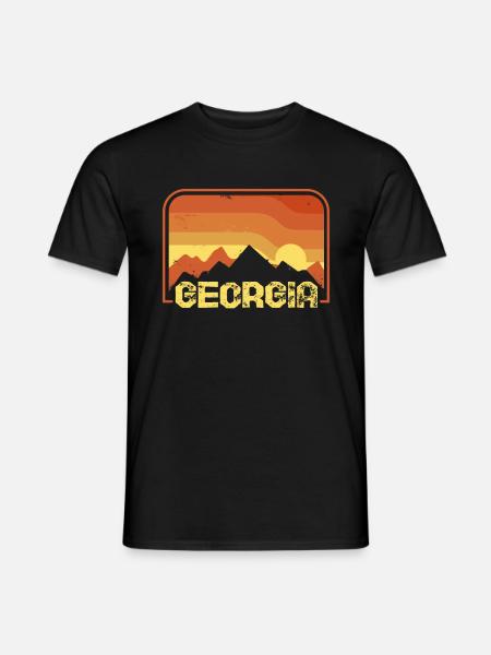 georgia - Männer T-Shirt - Schwarz