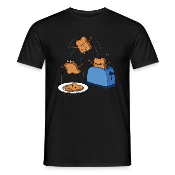 Toast - Männer T-Shirt - Schwarz - Vorne - AI Model Male 178 light (178cm)