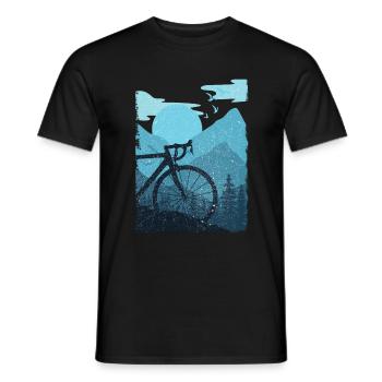 Cyclisme Nature - T-shirt homme - noir - Devant - AI Model Male 178 light (178cm)
