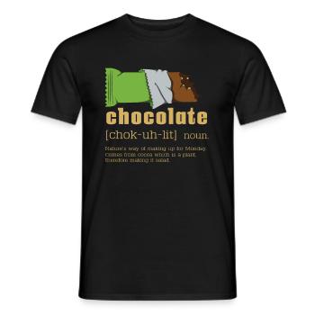 Chocolate noun - Men's T-Shirt - black - Front - AI Model Male 178 light (178cm)