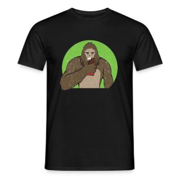 Schokoladen Bigfoot - Männer T-Shirt - Schwarz - Vorne - AI Model Male 178 light (178cm)