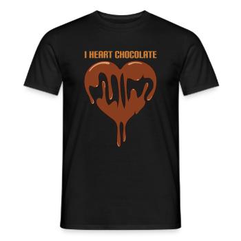 I love chocolate - Men's T-Shirt - black - Front - AI Model Male 178 light (178cm)