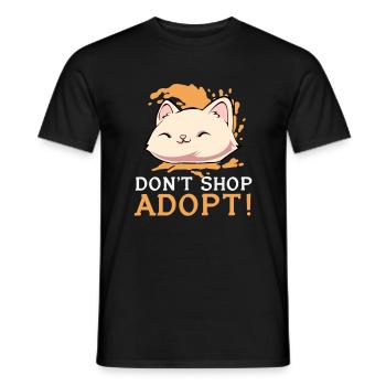 Rescue, adopt, care for animals - Men's T-Shirt - black - Front - AI Model Male 178 light (178cm)