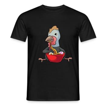 Perlhühner Perlhuhn Guinea Fowl - Männer T-Shirt - Schwarz - Vorne - AI Model Male 178 light (178cm)