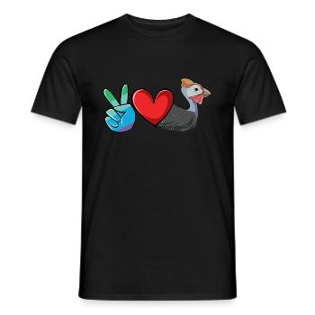 Perlhühner Perlhuhn Guinea Fowl - Männer T-Shirt - Schwarz - Vorne - AI Model Male 178 light (178cm)