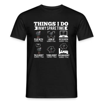 Perlhühner Perlhuhn Guinea Fowl - Männer T-Shirt - Schwarz - Vorne - AI Model Male 178 light (178cm)