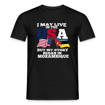 Mozambique - Men's T-Shirt - black - Front - AI Model Male 178 light (178cm)