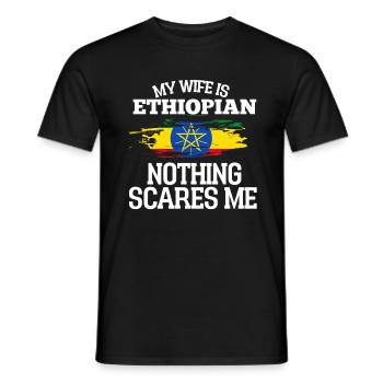 Ethiopie Épouse - T-shirt homme - noir - Devant - AI Model Male 178 light (178cm)