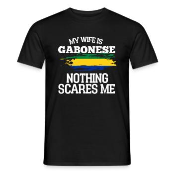 Gabon Ehefrau - Männer T-Shirt - Schwarz - Vorne - AI Model Male 178 light (178cm)