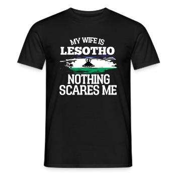 Femme Lesotho - T-shirt homme - noir - Devant - AI Model Male 178 light (178cm)