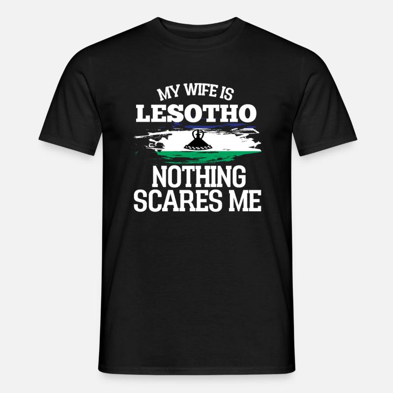 Lesotho Ehefrau - Männer T-Shirt - Schwarz